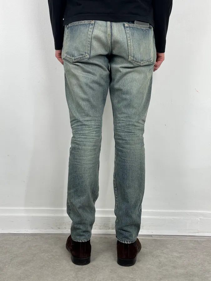 Saint Laurent Blue Denim Denim Jeans mxdKLWm 3