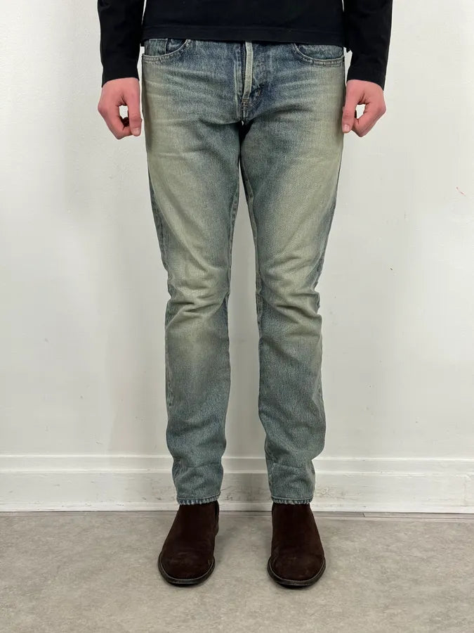Saint Laurent Blue Denim Denim Jeans mxdKLWm 1