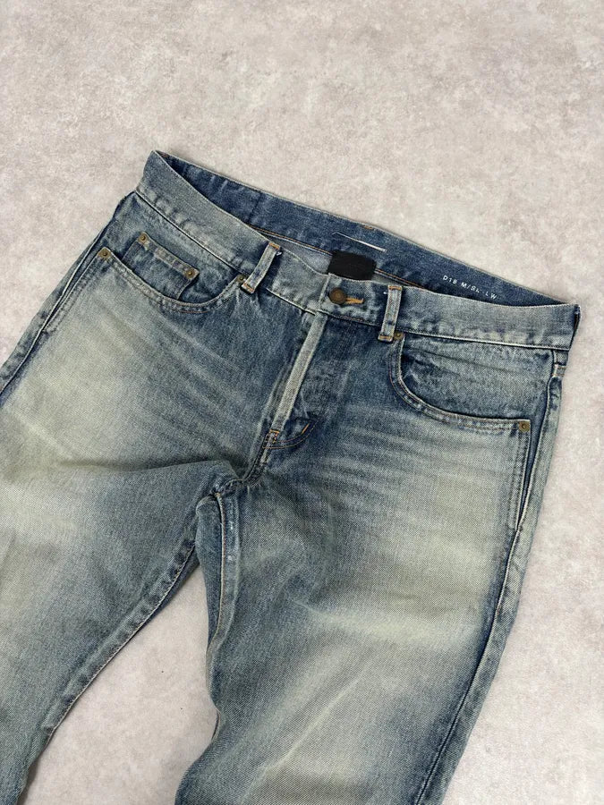 Saint Laurent Blue Denim Denim Jeans mxdKLWm 4