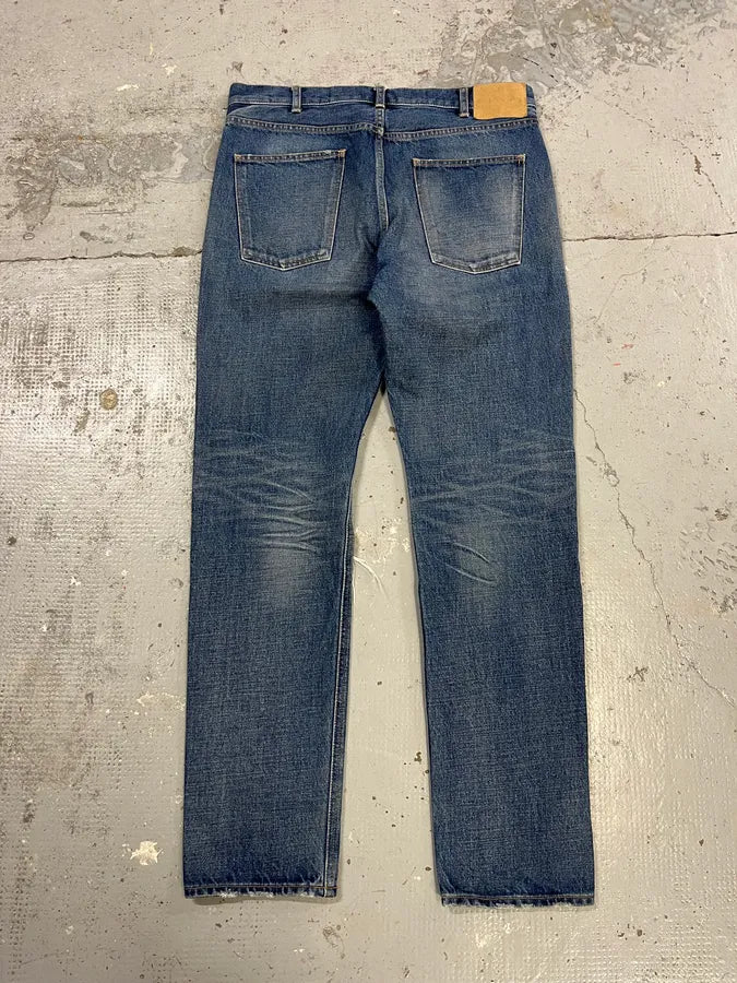 Saint Laurent Destroyed Blue Jean ZnKyaqn 7