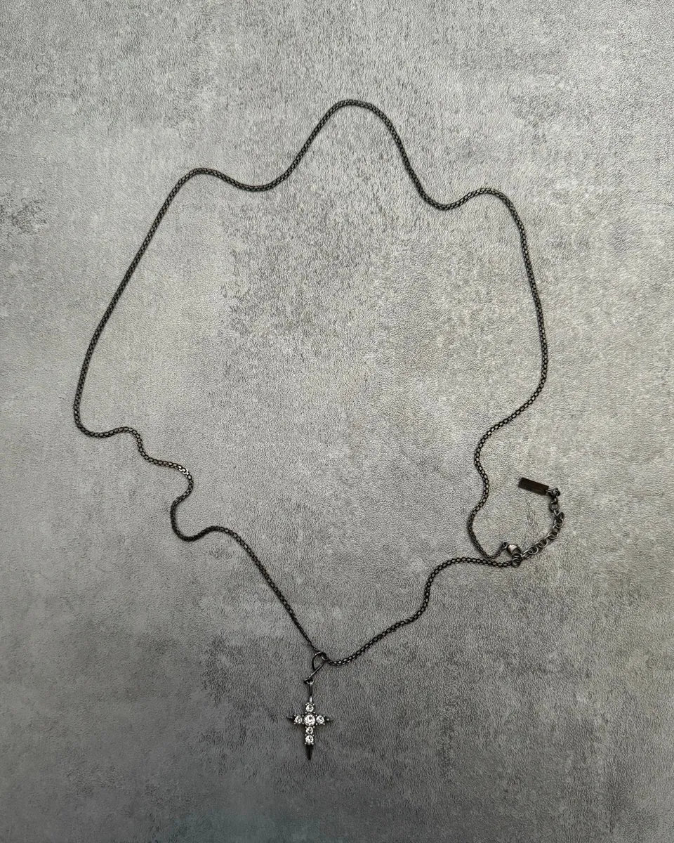 Saint Laurent Faith Cross Brutalist Necklace SORrOFS 0