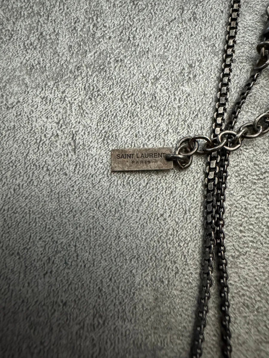 Saint Laurent Faith Cross Brutalist Necklace SORrOFS 3