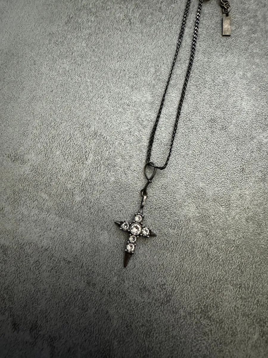 Saint Laurent Faith Cross Brutalist Necklace SORrOFS 4