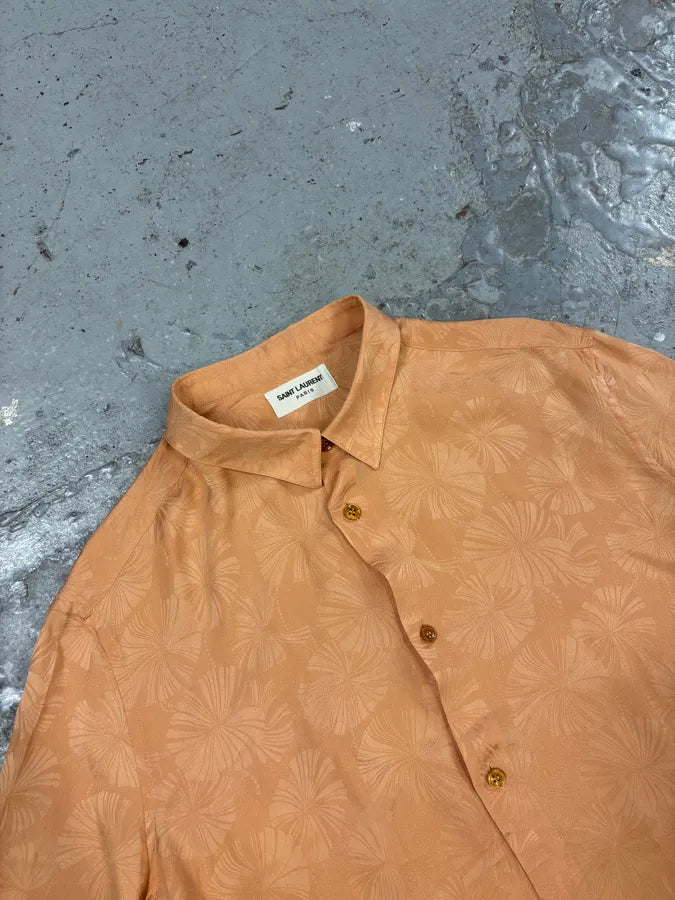 Saint Laurent Flowers Soft Pink Shirt FoqlBLw 4