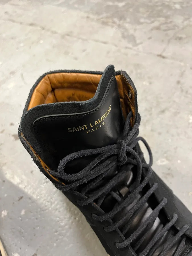 Saint Laurent Fringe Suede High Shoes fNDtHdZ 10