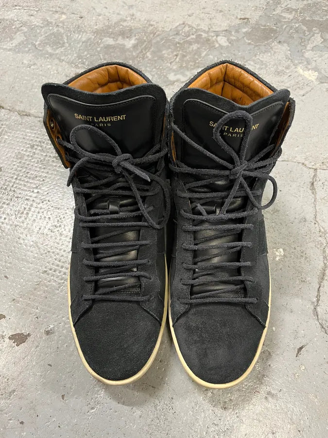 Saint Laurent Fringe Suede High Shoes fNDtHdZ 5
