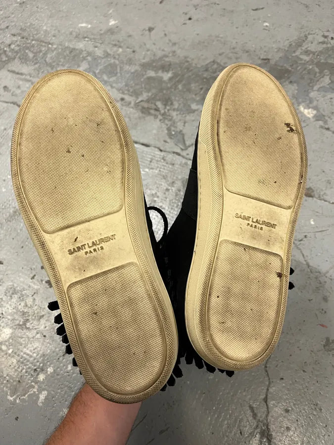 Saint Laurent Fringe Suede High Shoes fNDtHdZ 7