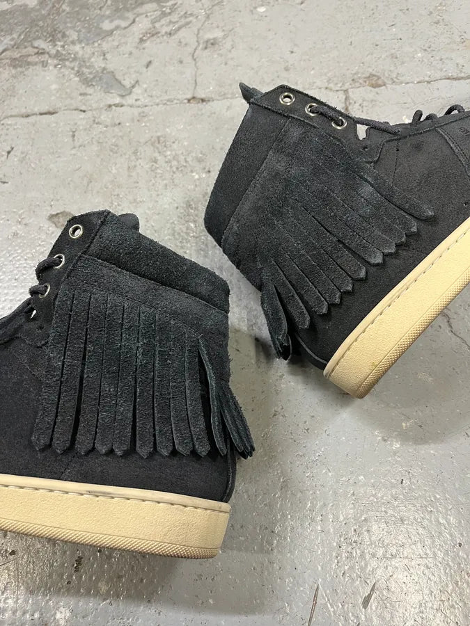 Saint Laurent Fringe Suede High Shoes fNDtHdZ 8