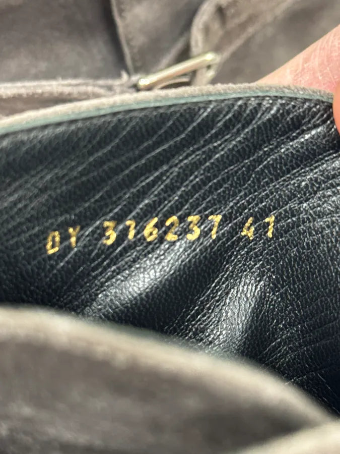 Saint Laurent Grey Suede Jodhpur Boots MZEMjBu 7