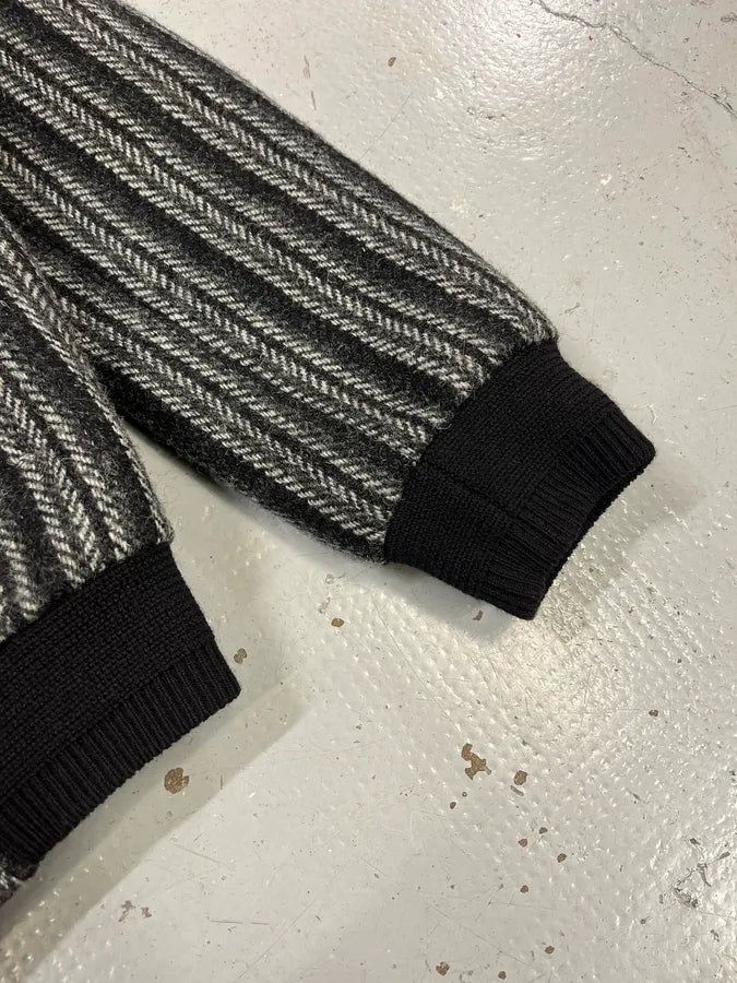 Saint Laurent Grey Wool Teddy Bomber Jacket whPguZf 3