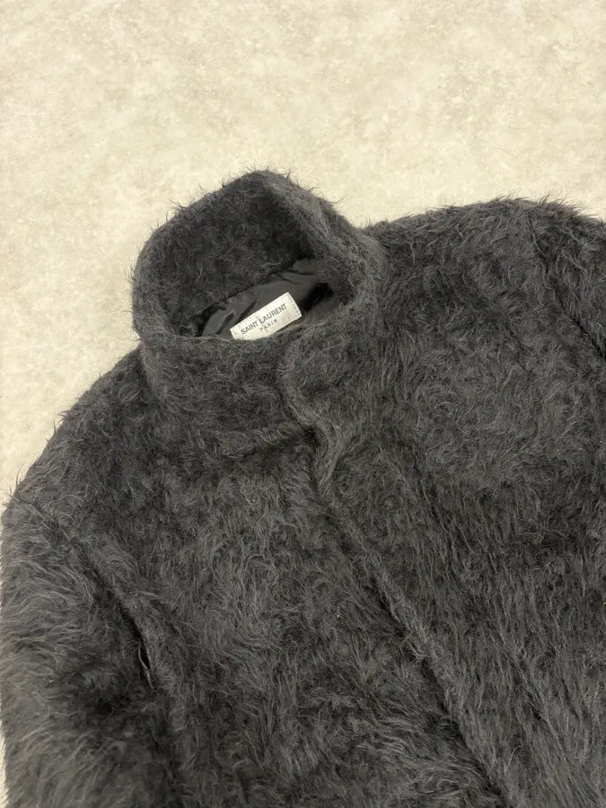 Saint Laurent Black Mohair Sample Jacket  YudUEyv 4
