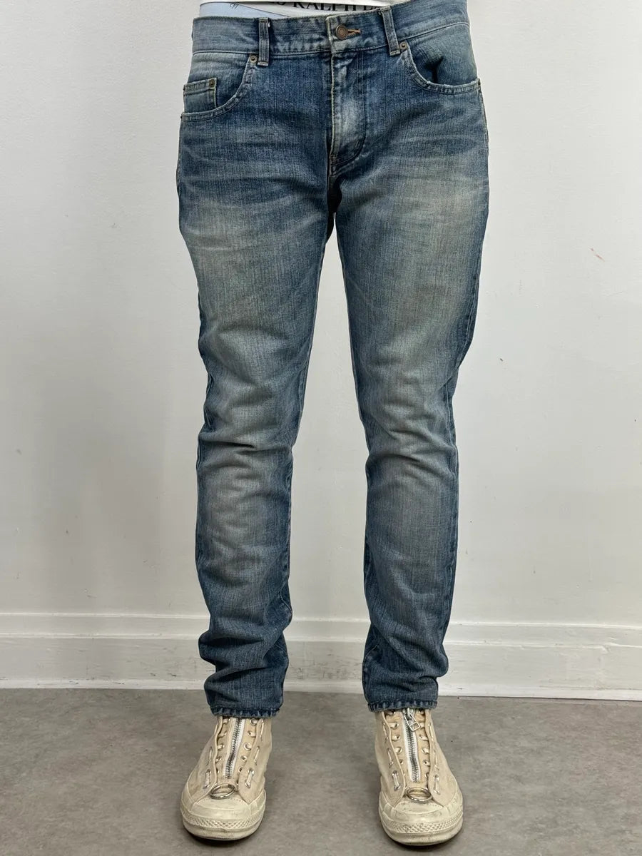 SS2017 Saint Laurent Blue Slim Denim Jeans bUxwlvo 1