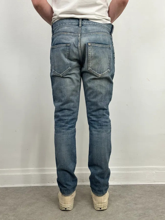 SS2017 Saint Laurent Blue Slim Denim Jeans bUxwlvo 3