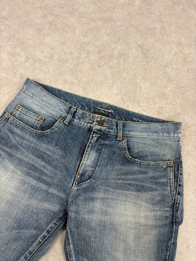 SS2017 Saint Laurent Blue Slim Denim Jeans bUxwlvo 4