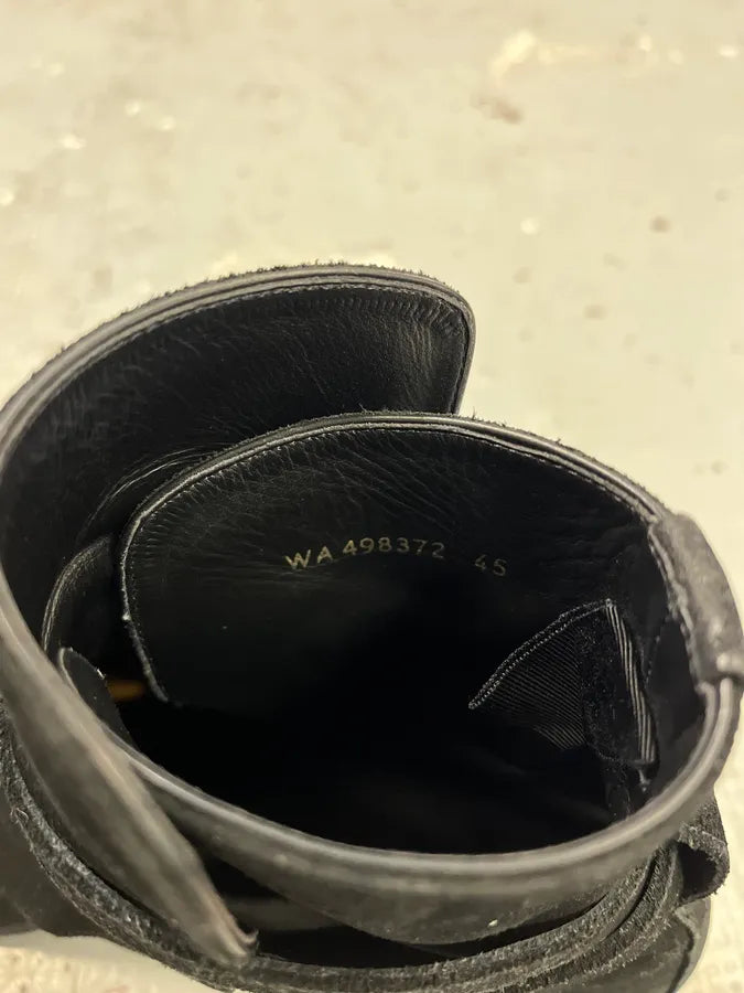 Saint Laurent Jodhpur Black Suede Leather Ankle Boots AdKKKJg 7