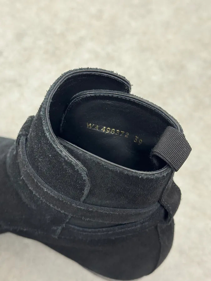 Saint Laurent Jodhpur Black Suede Leather Ankle Boots CzqCMqa 4