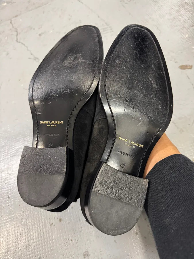 Saint Laurent Jodhpur Black Suede Leather Ankle Boots UIXDlmG 4