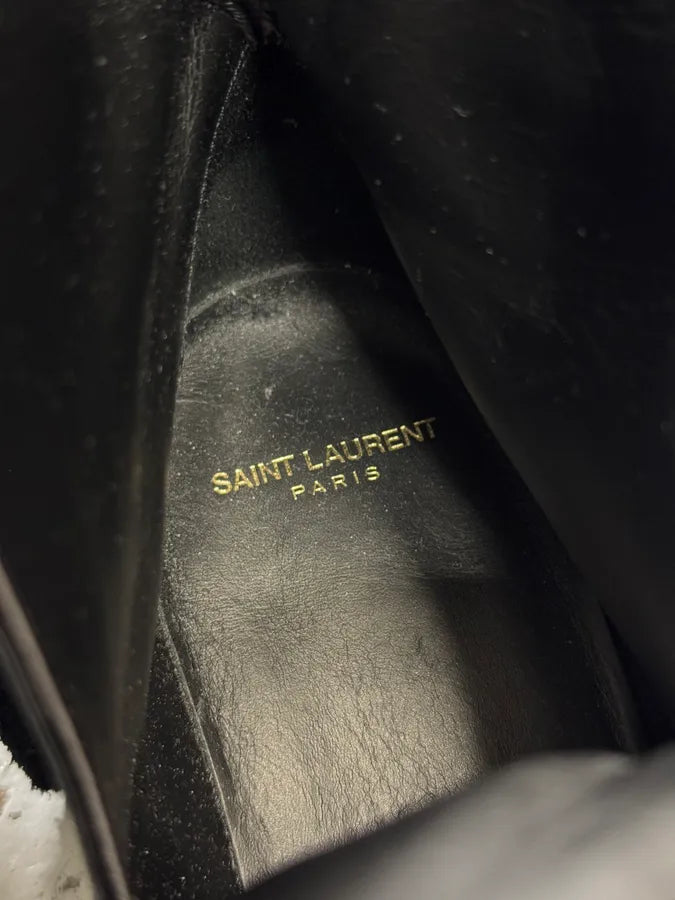 Saint Laurent Jodhpur Black Suede Leather Ankle Boots UIXDlmG 6