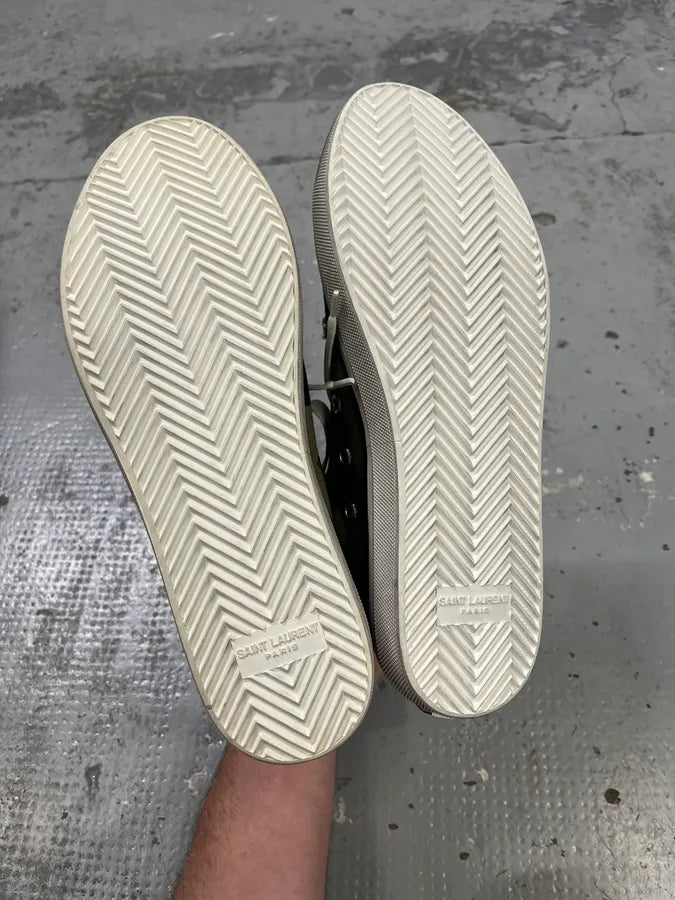Saint Laurent Khaki Canvas Camo Patch High Sneakers hKarJrs 6