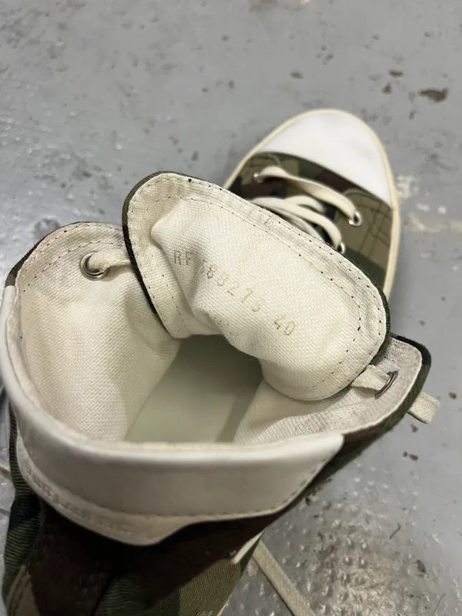 Saint Laurent Khaki Canvas Camo Patch High Sneakers hKarJrs 7