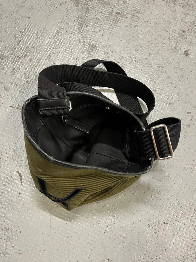 Saint Laurent Khaki Canvas YSL Logo Messenger Bag MWAHhjz 7