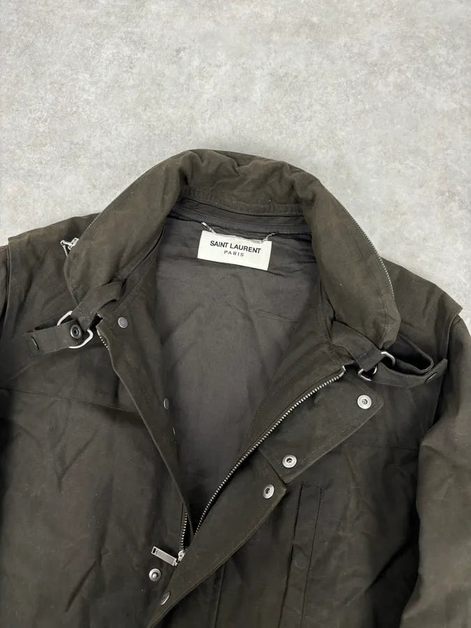AW2017 Saint Laurent Khaki Cargo Parka Jacket NREdZai 7