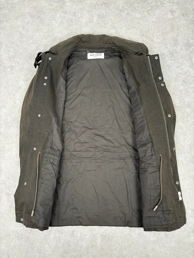 AW2017 Saint Laurent Khaki Cargo Parka Jacket NREdZai 6