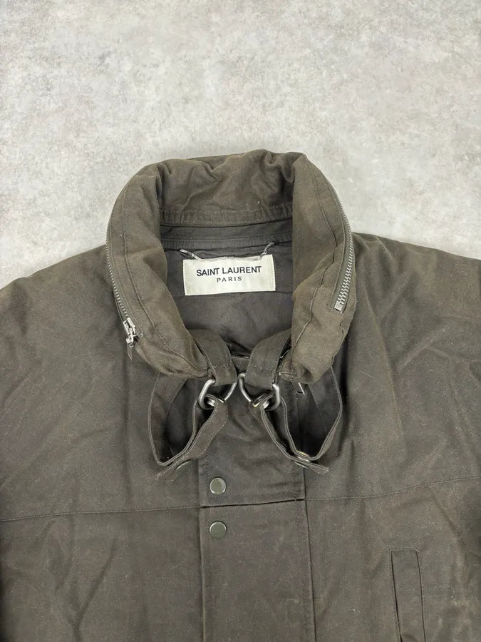AW2017 Saint Laurent Khaki Cargo Parka Jacket NREdZai 3