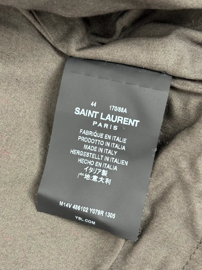 AW2017 Saint Laurent Khaki Cargo Parka Jacket NREdZai 10