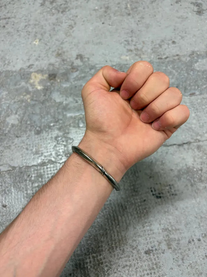 Saint Laurent Modern Silver Sculpture Bracelet KTZIlWT 1