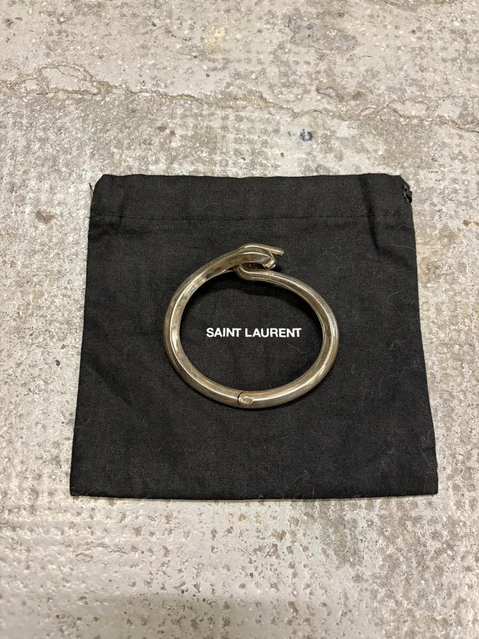 Saint Laurent Modern Silver Sculpture Bracelet KTZIlWT 2