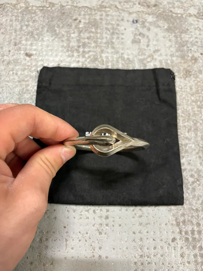 Saint Laurent Modern Silver Sculpture Bracelet KTZIlWT 3