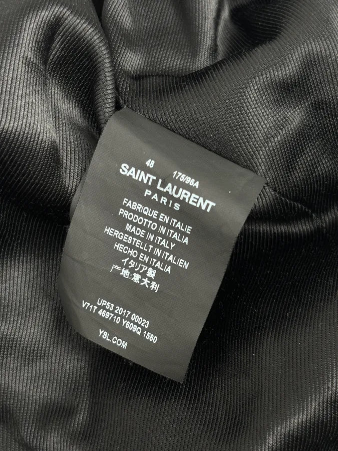 SS2017 Saint Laurent Moonrise Black Bomber Jacket ntsdFhh 11