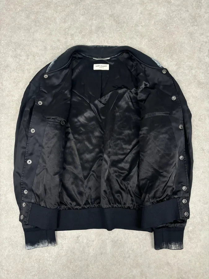 SS2017 Saint Laurent Moonrise Black Bomber Jacket ntsdFhh 7