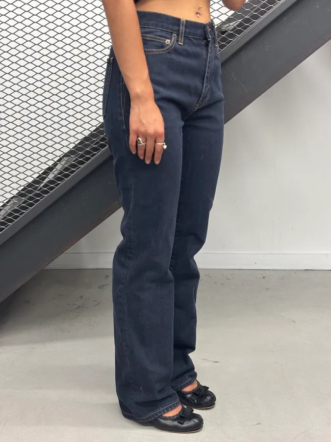 2010s Saint Laurent Navy Straight Denim Jeans cVqxPCL 1