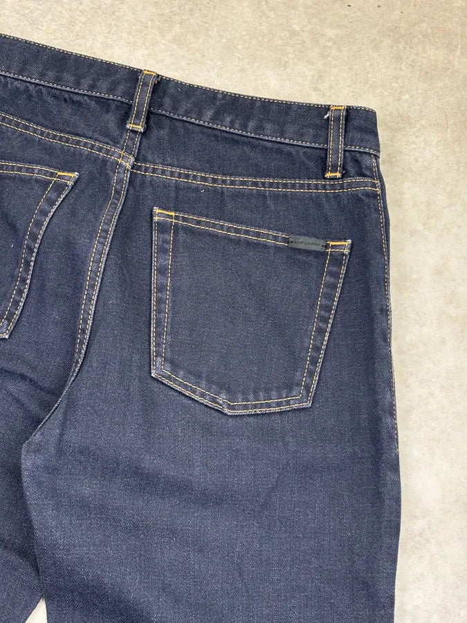 2010s Saint Laurent Navy Straight Denim Jeans cVqxPCL 7