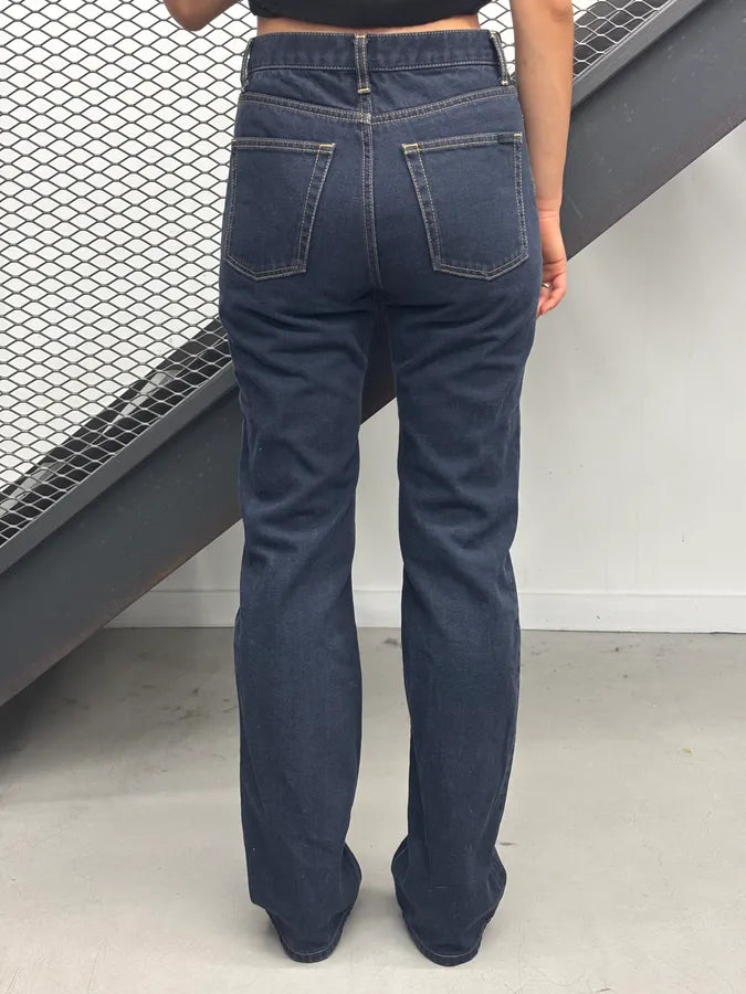 2010s Saint Laurent Navy Straight Denim Jeans cVqxPCL 2
