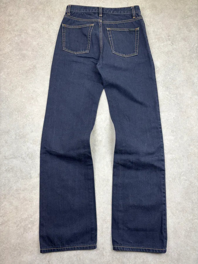 2010s Saint Laurent Navy Straight Denim Jeans cVqxPCL 5