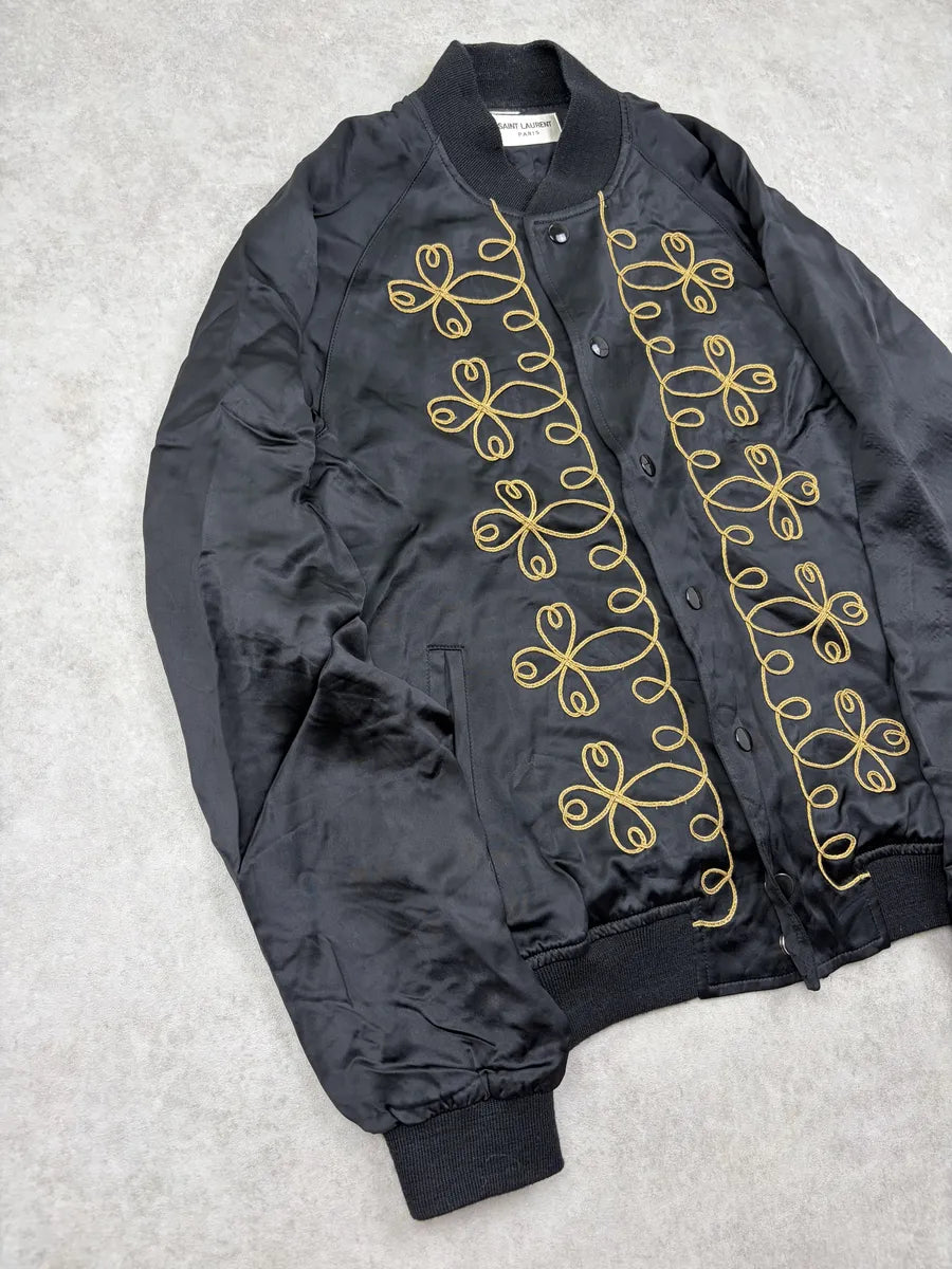 SS2015 Saint Laurent Black Napoleon Bomber Jacket by Hedi Slimane bMMqaOp 5