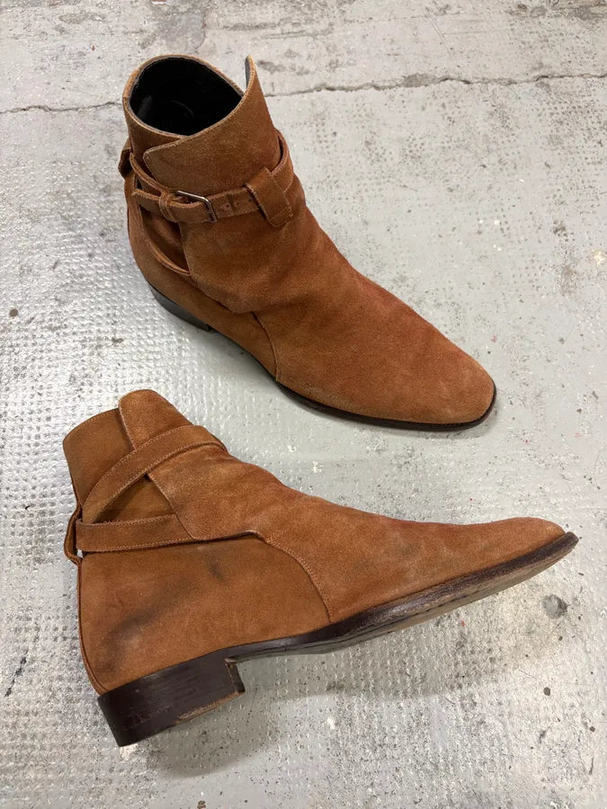 Saint Laurent Camel Suede Wyatt Jodhpur Boots WVYpipx 4