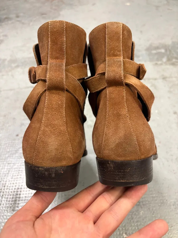 Saint Laurent Camel Suede Wyatt Jodhpur Boots WVYpipx 6