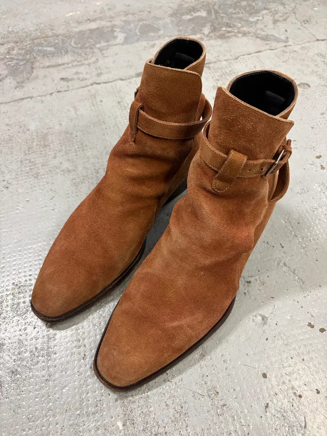 Saint Laurent Camel Suede Wyatt Jodhpur Boots WVYpipx 2