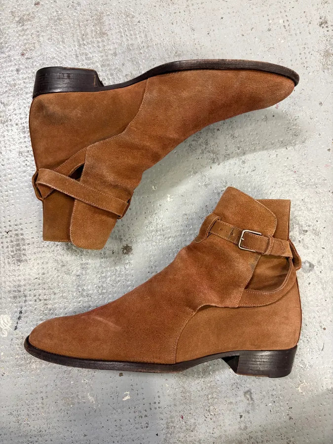 Saint Laurent Camel Suede Wyatt Jodhpur Boots WVYpipx 3