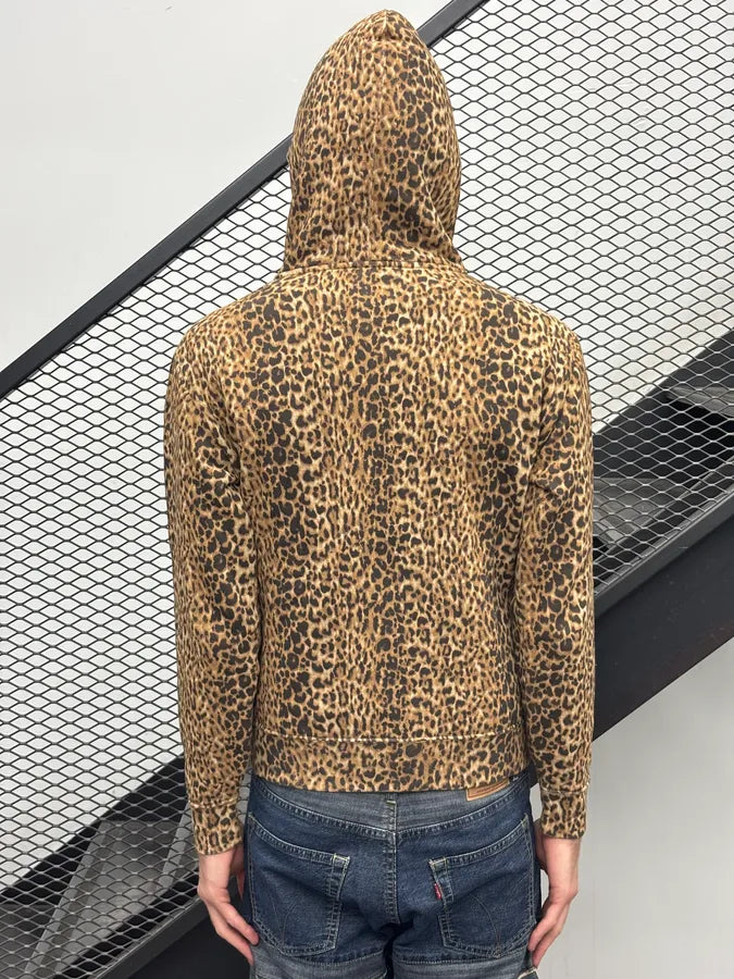 AW2020 Saint Laurent Paris Leopard Print Hoodie vJNlFNd 2