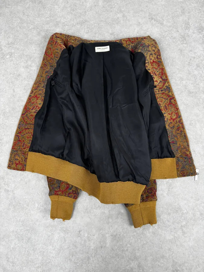 SS2017 Saint Laurent Persan Embellished Bomber Jacket RpZTeLP 7