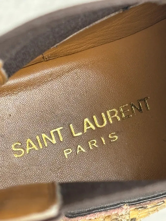2010s Saint Laurent Yellow Python Leather Boots EuVFaYu 12