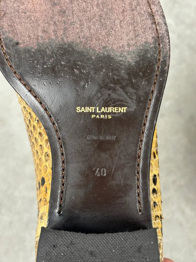 2010s Saint Laurent Yellow Python Leather Boots EuVFaYu 11