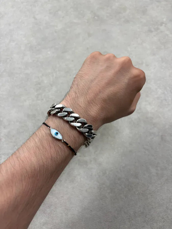 Saint Laurent Silver Metal Cuban Chain Bracelet gDxZiAO 1