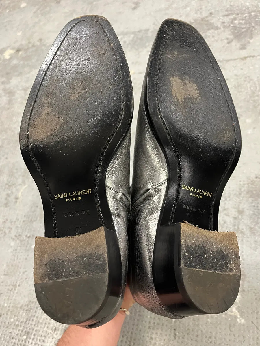 Saint Laurent Silver Metallic Star Boots (40eu/us7) rJgcqZW 5