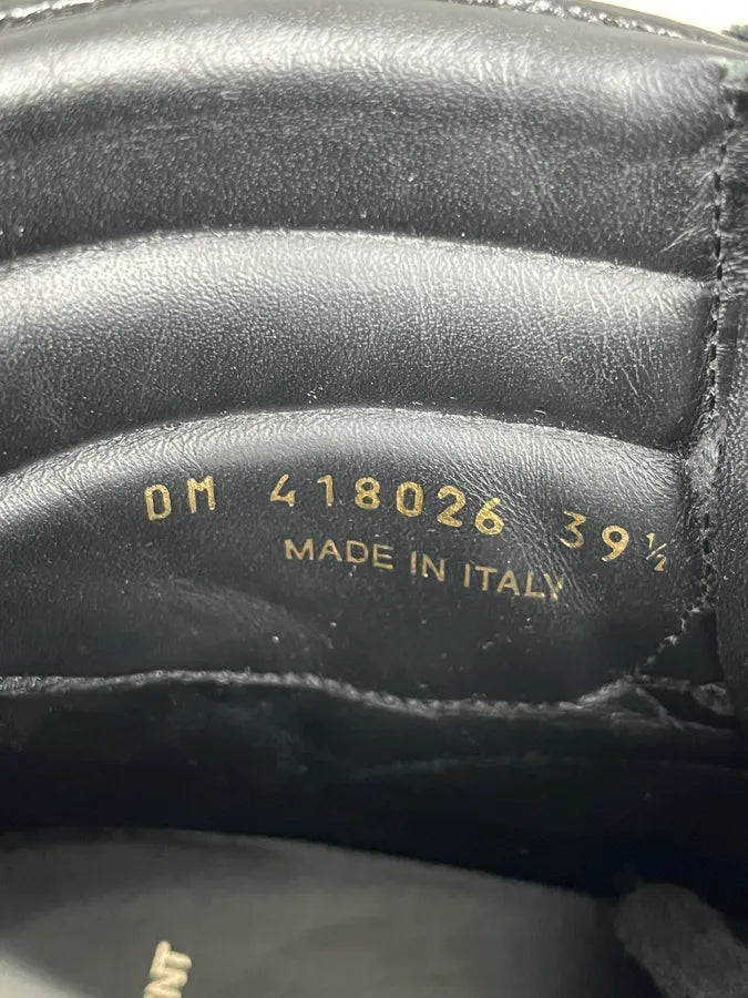 Saint Laurent SL Black Crocodile Effect Leather High Sneakers iQOZIku 10